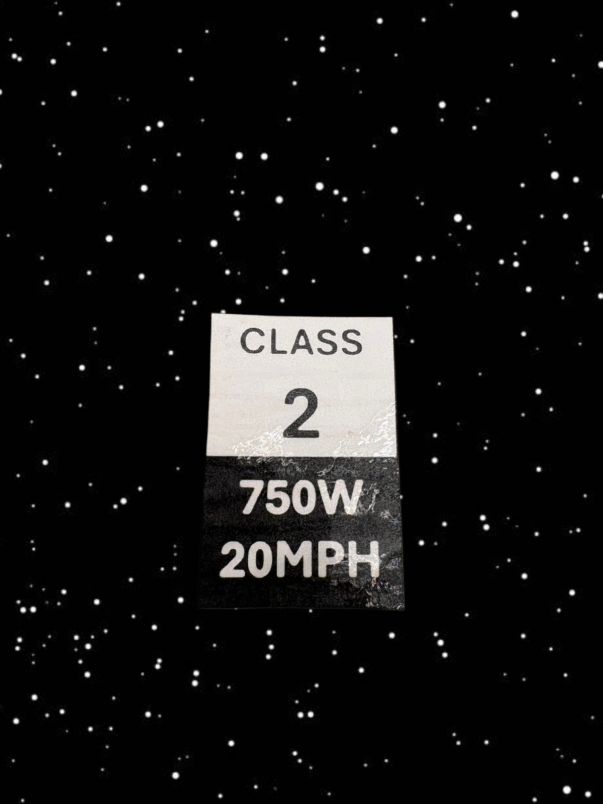 Class 2 Ebike Stickers (6 pack)